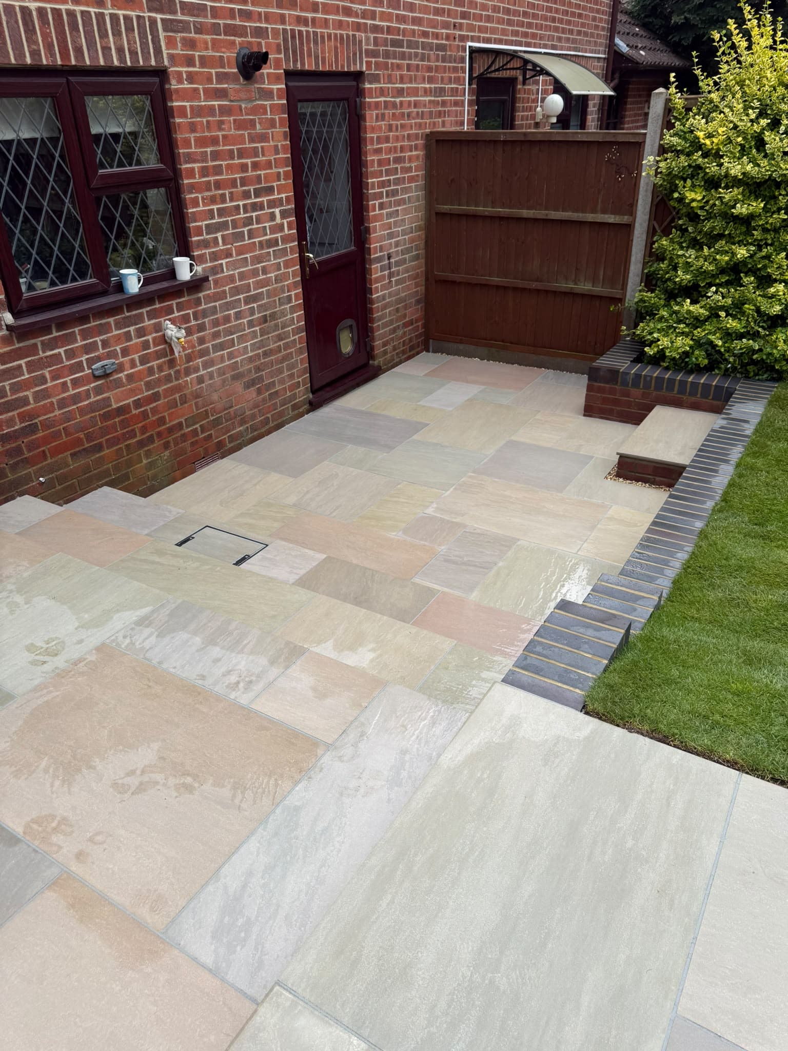 New patio and steps in Lower Early in Lower Earley